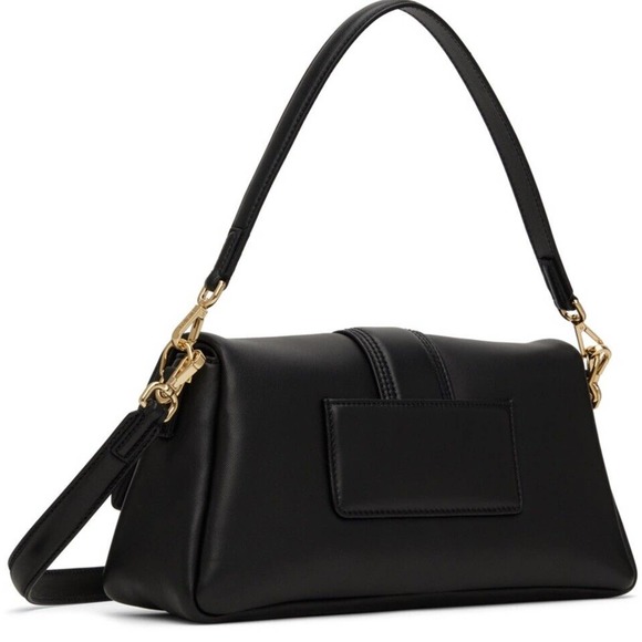 ❌❌SOLD! JACQUEMUS BLACK LEATHER LARGE LAMBSKIN BAMBIMOU SHOULDER BAG PURSE NWT! - Picture 2 of 16